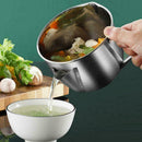 1X Steel Gravy Oil Grease Soup Separator Strainer Bowl Cookware F4L3 X6R1
