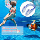 Soft Silicone Swimming Earplugs Nose Clip Diving Surfing Nose Clips (Blue) Newly