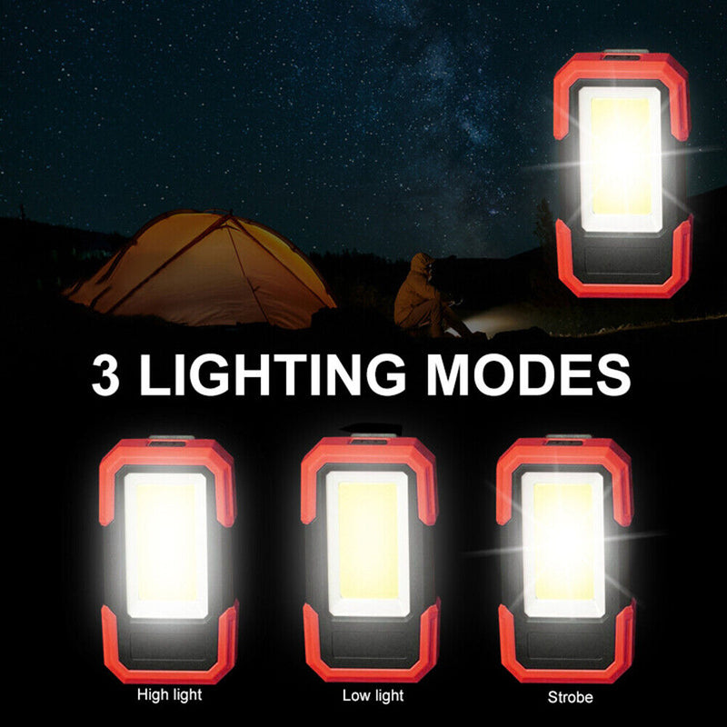 Outdoor COB Work Light Portable Flashlight Waterproof for Camping Night Fishi