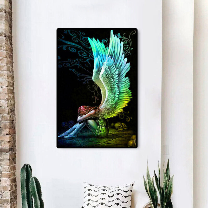 5D DIY Full Round Drill Diamond Painting Winged Angel Home Crafts Mosaic Kit
