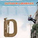 Outdoor D-Shaped Backpack Carabiner Plastic Steel Hanging Clasp (Khaki) Newly