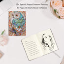 DIY Owl Special Shaped Diamond Painting 50 Pages A5 Sketchbook Drawing Book Gift