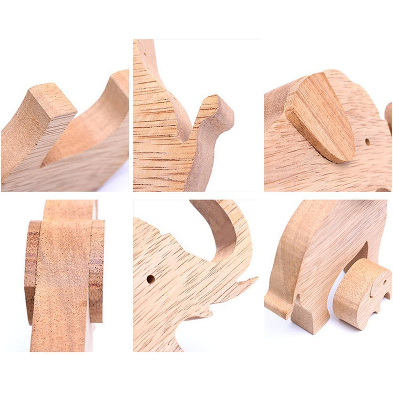 Desktop Elephant Mother And Child Wood Ornaments Mother's Day Elephant Family