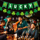 St Patricks Hanging Supplies Set Shamrock Lucky Garland Banner and Swirls