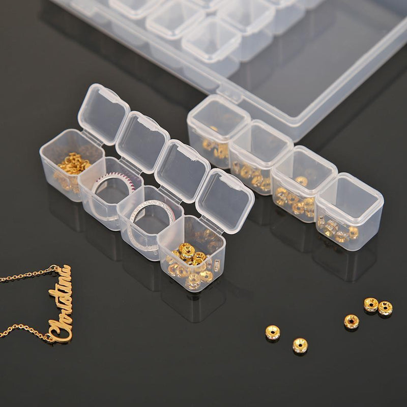 56 Grids Jewelry Necklace Storage Box Holder Beads Jewelry Container Organizer