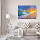 Painting By Numbers Kit DIY Quiet Seaside Hand Painted Canvas Oil Art Picture