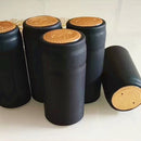 50pcs Pro Wine Bottle Heat Shrink Capsules Caps Bottle Shrink Film (Black) Newly