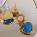 For Women Luxury Earrings Jewelry Stud Earrings Blue Turquoise Dangle Earrings