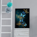 Butterfly 5D DIY Full Round Drill Diamond Painting Hanging Canvas Picture Gif