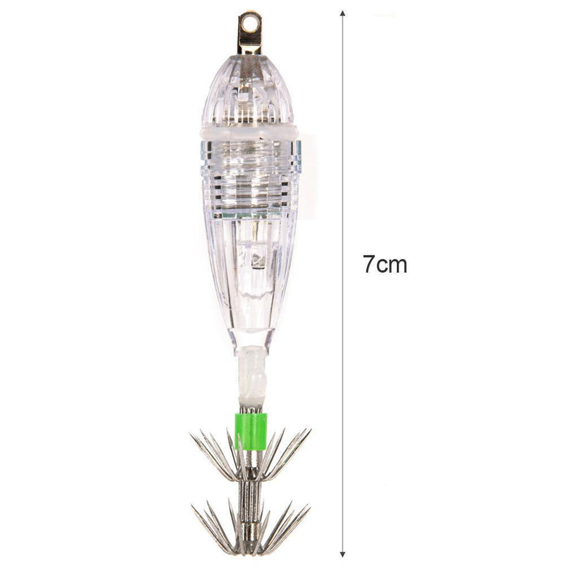 Button Battery Operated LED Light Fishing Lure Squid Hook Light (4-Color)