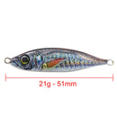 51mm 21g Metal Simulation Fishing Lures Jig Hooks Artificial Hard Bait (B)