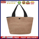Women Beach Bucket Bags Straw Woven Handbag Summer Female Daily Shopping Totes