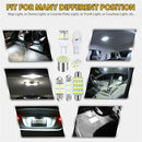 Door Plates ETC Inside Bulb Kit Combo LED Car Interior Light License Plate Lamp