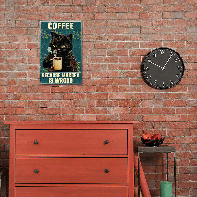 Cat Metal Tin Sign Plate Retro Bar Pub Club Plate Wall Art Decor Animal Crafts
