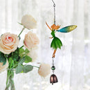Fairy Angel Wind Chimes Metal Wind Bell for Indoor Outdoor Yard (Green) Newly