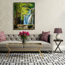 Painting By Numbers DIY Forest Waterfall Canvas Oil Wall Picture Craft Arts Kit