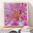 5D DIY Special Shaped Diamond Painting Pink Peafowl Cross Stitch Embroidery