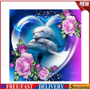 5D DIY Full Round Drill Diamond Painting Mosaic Art Rose Dolphin Pattern