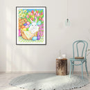 5D Diamond Painting Kit DIY Easter Bunny Eggs Full Square Drill Home Decorations