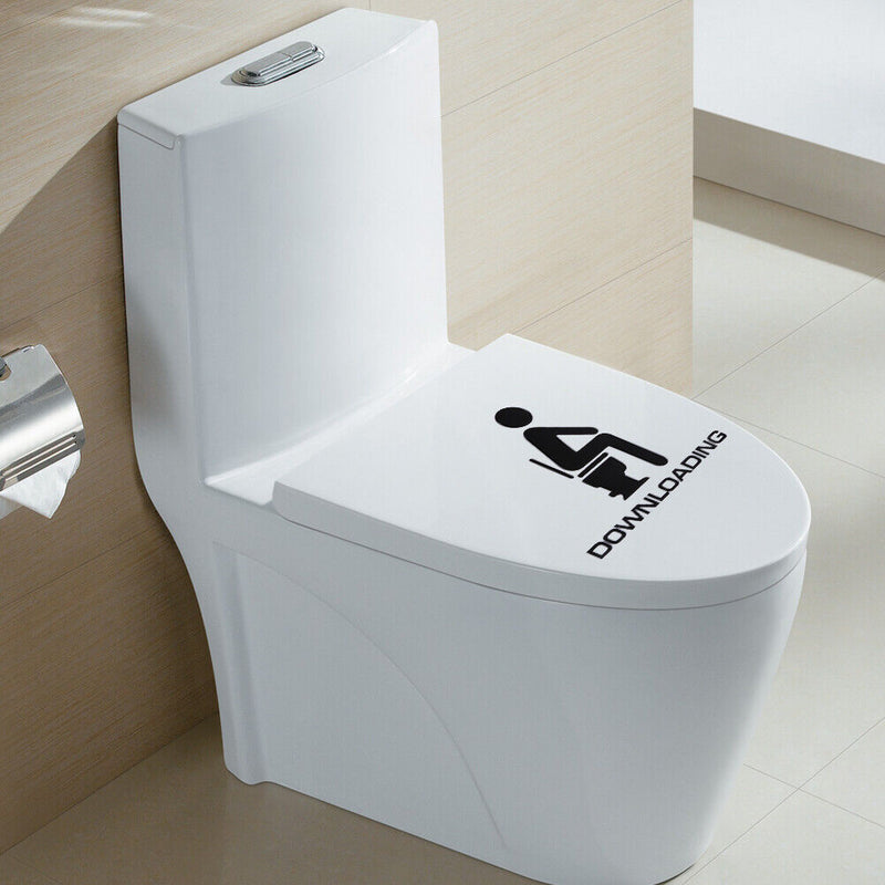 Downloading Toilet Seat Removable Vinyl Bathroom Door Wall Stickers Newly