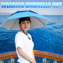 5pcs Foldable Fishing Sunshade Umbrella Hat UV Protection (Lake Blue)