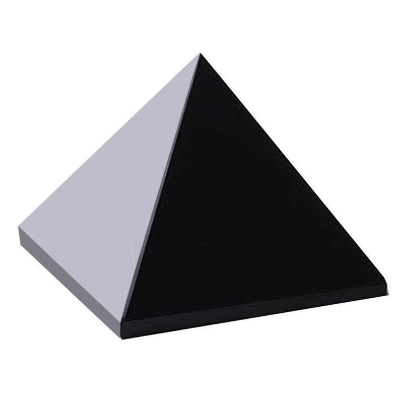 Desktop Ornament Healing Stone Obsidian Pyramid Reiki Energy Mineral Specimen