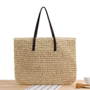 Large Capacity Handmade Rattan Woven Shoulder Bag Beach Handbags Totes Clutch