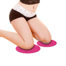 1 Pair Plank Workout Round Knee Pad Fitness Anti-slip Yoga Mats (Rose Red) Newly