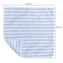 Microfiber Towel Absorbent Kitchen Cleaning Cloths Dish Rag (Blue 30x30cm) Newly