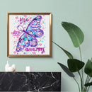 5D DIY Butterfly Luminous Diamond Painting Full Round Drill Home Decoration