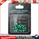 12x M5x10mm Disk Brake Rotor Bolts Mountain Bike T25 Brake Screws (Green) Newly