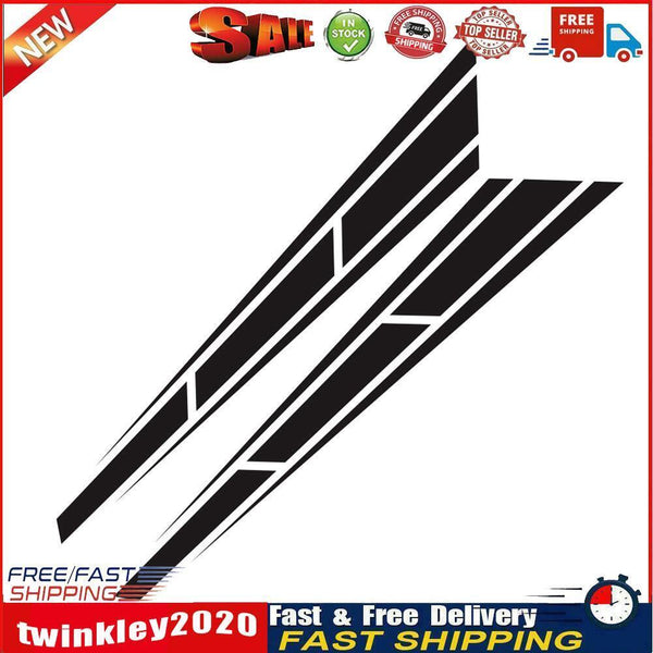 Vinyl Car Stickers Racing Sports Stripe Hood Engine Cover Decals (Black) Newly