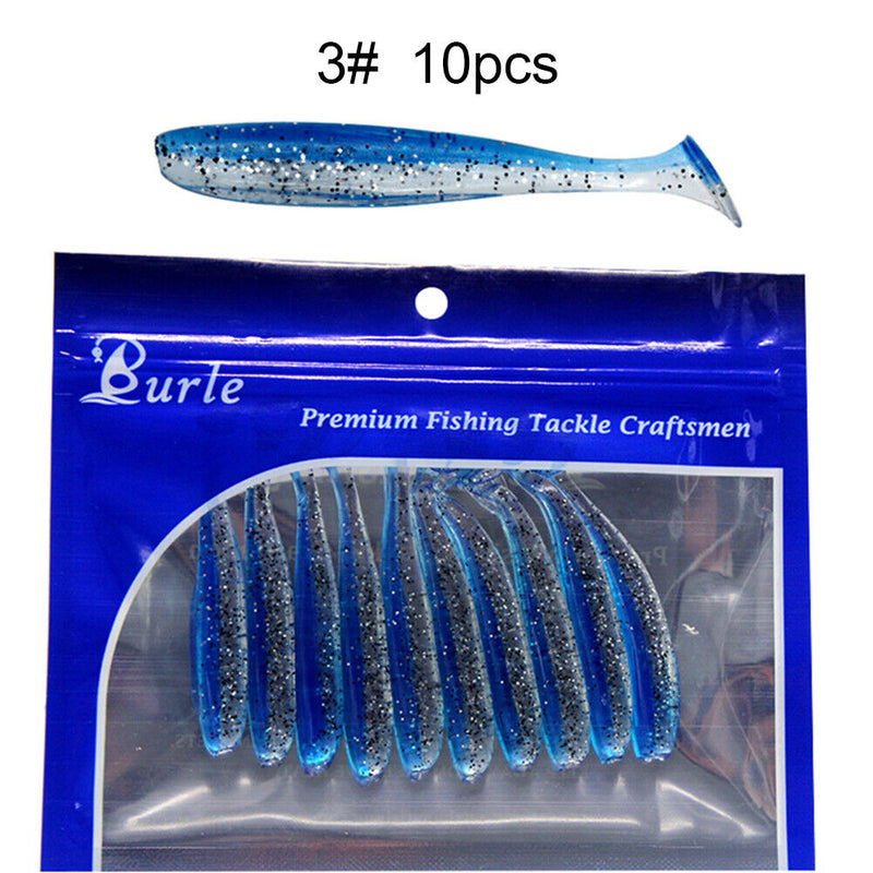 10pcs 9cm 4.2g Two Colora Bionic Mandarin Fish Fishing Lures Crankbait Soft B