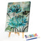 Blue Flowers Paint By Numbers Kit DIY Art Frameless Picture On Canvas (B)