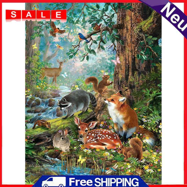 Painting By Numbers DIY Animal World Canvas Oil Wall Art Picture Ornaments Kit