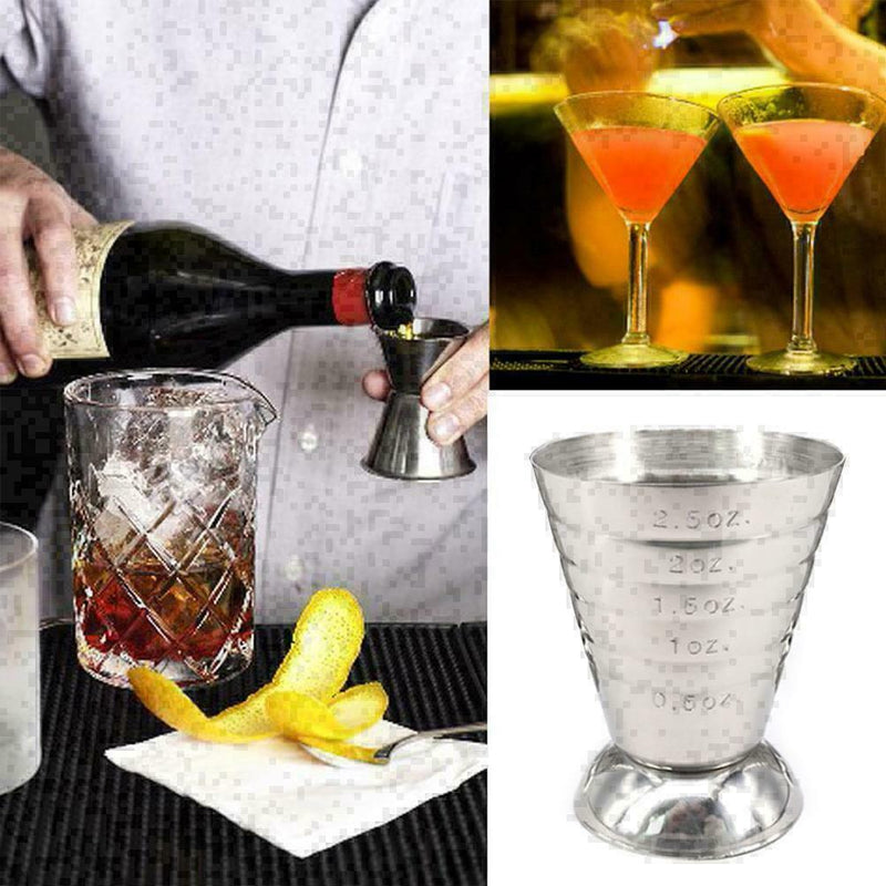 75ml304 Metal Measure Cup Drink Tool Shot Ounce Jigger Beaker B8V4
