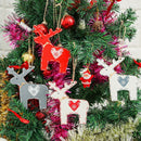 Home Decor Xmas Tree Hanging Christmas Decoration Elk Pendant Wooden Ornaments