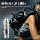 XPG2 LED Mini Flashlight Keychain UV 395nm 400lm Pocket Light (Clear White)