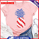 Independence Day Pineapple Tea T-Shirt (Pink XXXL)