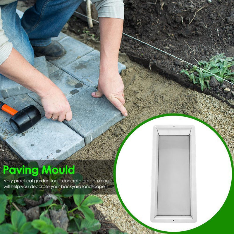 Garden DIY Path Paving Moulds Rectangle Shape Reuse Concrete Stepping Stone M