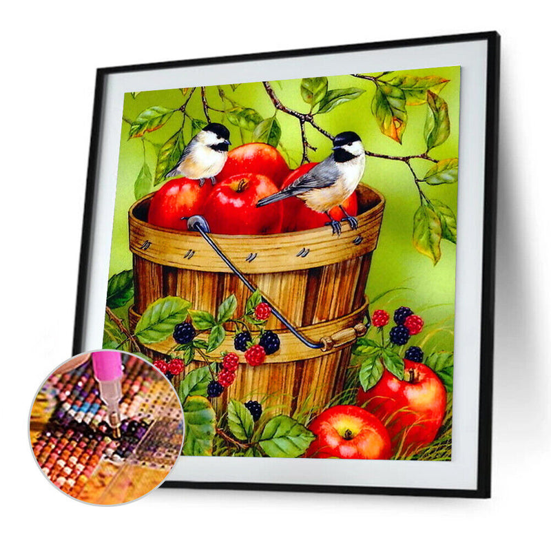 5D DIY Full Drill Diamond Painting Fruits Birds Cross Stitch Embroidery Kit