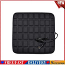 5V USB Heated Car Seat Cover Protector Front Seat Pad Chair Cushion (Black)