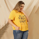 Ladies Printing Loose Round Neck Tops Casual Women Summer Short Sleeve T-shirt