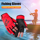 3-Finger Cut Unisex Arrow Fishing Gloves Non-Slip Angling Gloves (Red) Newly