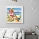 Beach Chair Oil Paint By Numbers Kits DIY Handpainted on Canvas Wall Art
