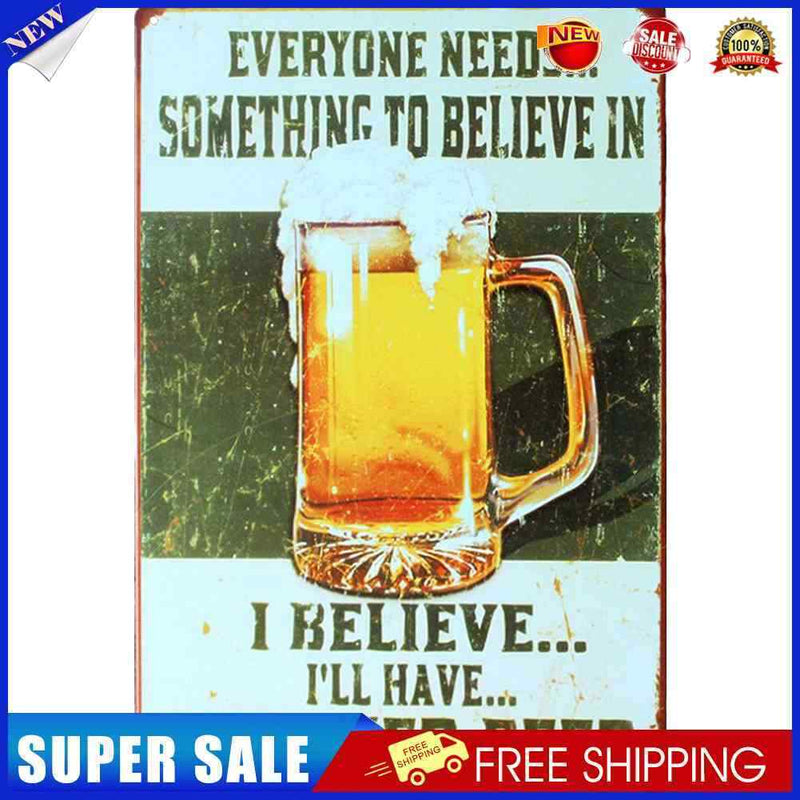 Retro Bubbling Beer Metal Plate Painting for Bar Pub Tin Plaques Wall Sign