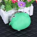 Portable Cartoon Frog Mini Coin Purse Fleece Key Holder Kids Wallet Green