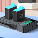 For GoPro Hero 9 Camera Battery 2 Battery Charger LCD Display Charging Station