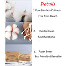 Wooden Nose Ears Cleaning Sticks Ear Swab Cotton Buds Bamboo Cotton Swab