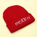 MEOW Cap Winter Casual Hip Hop Knitted Wool Skullies Beanie Hat (Red)